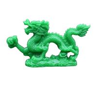 Generisch Statue de dragon en résine de jade - Statue de dragon chinois, dragon du zodiaque, figurine de dragon en résine | Prospérité verte, richesse, objet de collection, décoration de la maison, de