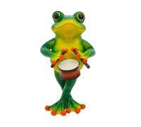 Generisch Statue de grenouille d'extérieur - Figurine décorative pour l'extérieur - Grenouille musicale pour balcon, cour, terrasse, comme décoration extérieure résistante aux intempéries
