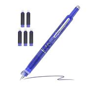 Generisch Stylo plume rétractable, pointe fine, 1,8 x 1,5 x 15,5 cm, pratique et portable, pointe en acier inoxydable pour papeterie scolaire, amateurs de calligraphie et journal