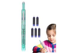 Generisch Stylo plume rétractable, pointe fine, 1,8 x 1,5 x 15,5 cm, pratique et portable, pointe en acier inoxydable pour papeterie scolaire, amateurs de calligraphie et journal