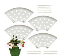 Generisch Support à fraises - Système de culture pour de fraises - 4 pièces - Grille de protection - Support pour fruitées - Pot de fleurs - Pelouse - Roses