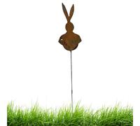 Generisch Support de pour terrasse, décoration de printemps en métal, mignon, pot de fleurs, décoration de Pâques pour jardin, ferme, jardin, terrasse, pelouse, , fête