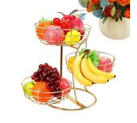 Generisch Support en métal à 3 étages avec porte-bananes - Panier en fer pour cuisine, maison, fête, aliments, oignons, , collations