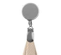 Generisch Support mural adhésif rétractable en métal pour serviette de | Petit crochet pour intérieur, chambre à coucher, cuisine, salle de bain, murs lisses, vêtements, chaussettes, sacs, chapeaux