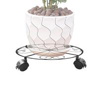 Generisch Support portable pour avec roulettes - Roulettes verrouillables - Soucoupe mobile pour pots de fleurs - Pour intérieur, jardin, balcon, salon