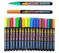 Generisch Surligneurs colorés - Feutres lumineux de différentes couleurs - Marqueurs pour à colorier - Pour surligner, journal, dessin, apprentissage - Pour l'école, le bureau, les étudiants