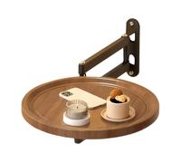 Generisch Table pliante murale - Table basse extensible - Bureau rond - Pour appartement, chambre à coucher, cuisine, balcon, couloir, salon, collations, smartphones, chambre d'enfant