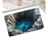 Generisch Tapis aspect 3D avec illusion optique - Paillasson antidérapant et esthétique, tapis de couloir effet 3D, convient également pour l'entrée, la salle de bain, la cuisine, l'intérieur et