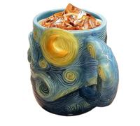 Generisch Tasse à café design - 380 ml - Passe au lave-vaisselle - Tasse à café artistique - Pour cappuccino, lait, jus, bière, cuisine, café, restaurant, maison, Noël