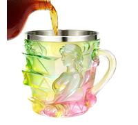 Generisch Tasse à café en forme de livre - 150 ml - Design féminin peint - Tasse à café 3D en forme de livre avec anse - Pour femmes, lecteurs, auteurs, lecteurs, Noël, anniversaire, expresso