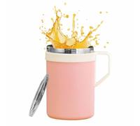 Generisch Tasse à café - Tasse isotherme en acier inoxydable anti-fuite pour boissons chaudes - Tasse à café de avec couvercle - Pour femmes, hommes, maison, cuisine, bureau, bar, anniversaire