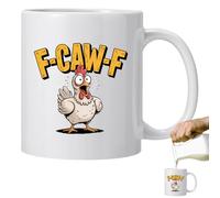 Generisch Tasse en céramique - 9,5 cm - Tasse de poulet avec motif amusant pour café, thé et lait, gobelet en céramique pour travail, collègues et usage domestique, cadeau d'anniversaire idéal