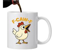 Generisch Tasse en céramique - 9,5 cm - Tasse de poulet avec motif amusant pour café, thé et lait, gobelet en céramique pour travail, collègues et usage domestique, cadeau d'anniversaire idéal