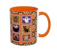 Generisch Tasse gothique en céramique - Gobelet Halloween pour boissons chaudes - 380 ml - En céramique avec construction résistante à la chaleur - Design squelette vintage - Poignée confortable et