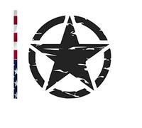 generisch USA Lot de 2 autocollants étoile rétro pour voiture, sticker mural 283/17 (blanc mat, 30 x 30 cm)