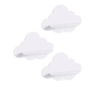 Generisch White Cloud - Système de rangement flottant en 3 parties - Étagère à livres pour et jouets - Décoration de chambre d'enfant - Organisateur mural pour salon et bureau