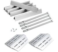 Genesis E-330 Lot de 4 brûleurs pour Weber Genesis E-310 E-320 S-330 Grill Part 7621 Barres aromatisantes 65505 Déflecteur de chaleur 62752 Genesis 330 Tube de brûleur Sear Control avant série 300