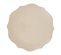 GENEVIEVE LETHU 536319 Assiette Plate en Faïence Crème Ø 27 cm - Collection Table de Diane - Assiette en faïence au Charme Classique, délicatement festonnée