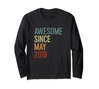 Génial Depuis mai 2019 Born Birthday Funny Retro Manche Longue