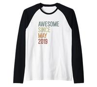 Génial Depuis mai 2019 Born Birthday Funny Retro Manche Raglan