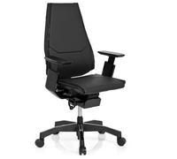 GENIDIA BLACK | Cuir - Siège de bureau haut de gamme Noir