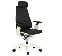 GENIDIA PRO WHITE cuir - Siège de bureau haut de gamme Noir