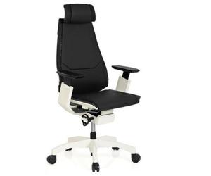 GENIDIA PRO WHITE cuir - Siège de bureau haut de gamme Noir