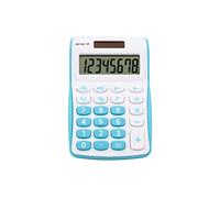 Genie Calculatrice 120 B 8 chiffres (Dual Power (Pile, solaire), design compact bleu