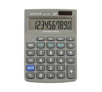 GENIE 205 CSM Calculatrice de Bureau, Écran 10 Chiffres, Solaire et Pile | Calcul TVA, pourcentage et marge bénéficiaire | Calculatrice compacte pour bureau et télétravail | Gris