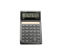 GENIE 205 ECO Calculatrice de Bureau Solaire 10 Chiffres Sans Pile, Calculatrice Écologique en Matériaux Recyclés, Pourcentage, Racine Carrée, MU, GT et Mémoire, Noir