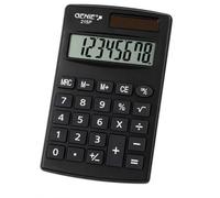 Genie 215 P Calculatrice de Bureau 8 Chiffres - Calculatrice Solaire et à Pile - Grand Écran et Grandes Touches - Fonctions Mémoire, Pourcentage et Racine Carrée - Compacte