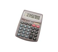 Genie 540 Calculatrice de Bureau - 10 Chiffres, écran incliné LCD, Double Alimentation Solaire & Pile, Clavier Ergonomique, compacte et élégante Gris