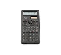 GENIE 82 SC Calculatrice Scientifique 240 Fonctions - Écran 2 Lignes 10 Chiffres, Solaire et Pile, Calculatrice Collège Lycée Études, avec Couvercle de Protection, Noir