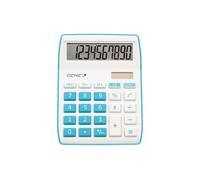 Genie 840 B 10 chiffres calculatrice de bureau avec double alimentation (solaire et batterie) - Design Compact (Bleu)