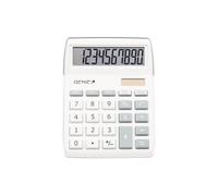Genie 840 B 10 chiffres calculatrice de bureau avec double alimentation (solaire et batterie) ~ Design Compact (Silver)