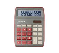 Genie - 840 DR - Calculatrice de bureau - Affichage à 10 chiffres - Double alimentation (solaire et piles) Genie 840 DR rouge foncé
