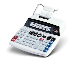 Genie D69 Plus Calculatrice avec imprimante Affichage 12 chiffes Impression rouge/noir Gris