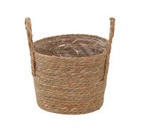 Genikeer Panier Planter D'intérieur, 21cm Panier De Jardinière Tissé À La Main, Pot De Fleurs Tissé En Paille, Intérieur Et Extérieur