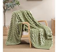 Geniospin Couverture pour canapé, lit, canapé - Couverture Super Douce et légère avec Bande - 127 x 152,4 cm - Vert Sauge - Confortable - Chaude et Respirante