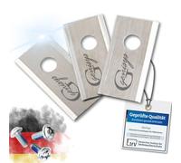Genisys Lames de rechange en acier inoxydable compatibles avec robot tondeuse LawnMaster OcuMow VBRM16 - LongLife - 1 trou incassable [certifié DIN EN 50636] : 18