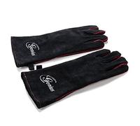 Genius BBQ Gants de Barbecue en Cuir Noir