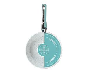 Genius Cerafit Revolution Poêle à frire 28 cm en céramique antiadhésive sans PFAS avec couvercle en verre, poignée amovible, passe au lave-vaisselle