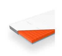 Genius eazzzy Surmatelas cubique, de qualité supérieure, Hauteur 9 cm, Ergonomique, 2 en 1, réversible, avec côté Ferme et Doux, Housse en Maille Respirante, Passants d'angle, 90 x 200 cm