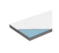 Genius Eazzzy Surmatelas, orthopédique, en mousse gel, 160 x 200 cm, hauteur 9 cm, H2 H3, pour matelas et lit à sommier tapissier, 160 x 200 cm, pour personnes allergiques, avec housse, blanc