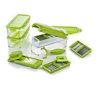 Genius Mandoline Nicer Dicer Smart 14en1 Multifunction Professionelle vert - Coupe-légumes avec Grilles de découpe + Poussoir, Rabot, Eplucheur | dés, bâtonnets, tranches, bandes