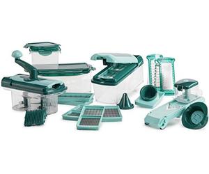 Genius Nicer Dicer Fusion julietti | 34 pièces | Couper | Râper | Julienne | Spirales | hobeln | Dés | de Fruits et légumes | connu en TV | Neuf