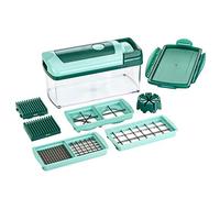 Genius Nicer Dicer Fusion | Mandoline 10 en 1 Multifunction Professionelle | Trancheuse | couper- / râpé- / éplucher- / cubes- / quartier- / spirales- / manger- / légumes | Slicer | Cuisine