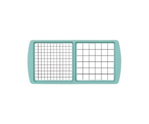 Genius Nicer Dicer Fusion Smart Insert de Lame 5x5 10x10mm | Acier inoxydable G-NOX, Lame courbée argentée, Grille 2 en 1, 14x6x2 cm, Fonctionnement manuel