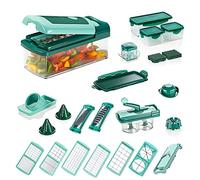 Genius Nicer Dicer Fusion Smart Set (34 pièces) avec coupe-légumes Twist Alles, dés, julienne, spirales, coupe-fruits et légumes - Idéal pour un mode de vie sain
