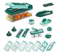 Genius Nicer Dicer Fusion Smart Set de 28 pièces + Twist - Coupe-fruits et légumes - Coupe-légumes - Coupe-oignon - Coupe-tomate manuel